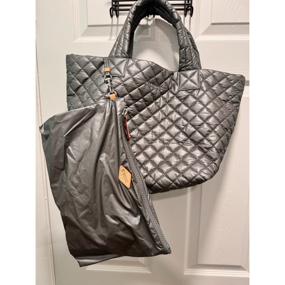 MZ Wallace - Sutton Oyster Metallic Quilted Tote Bag NWOT